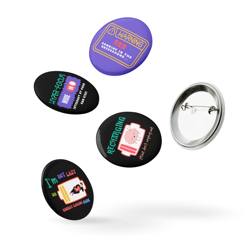 See Us Clearly – Neurodivergent Affirmation Pin Set (5 pcs)