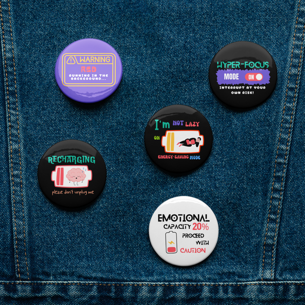 See Us Clearly – Neurodivergent Affirmation Pin Set (5 pcs)