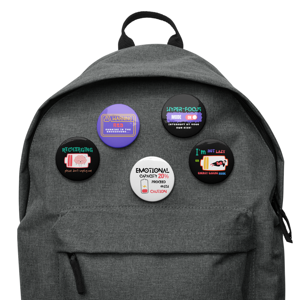 See Us Clearly – Neurodivergent Affirmation Pin Set (5 pcs)